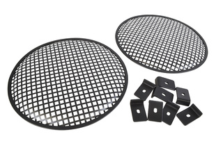 2 x 12 Speaker Grille - Black Metal With PVC Trim Includes 8 Clamps